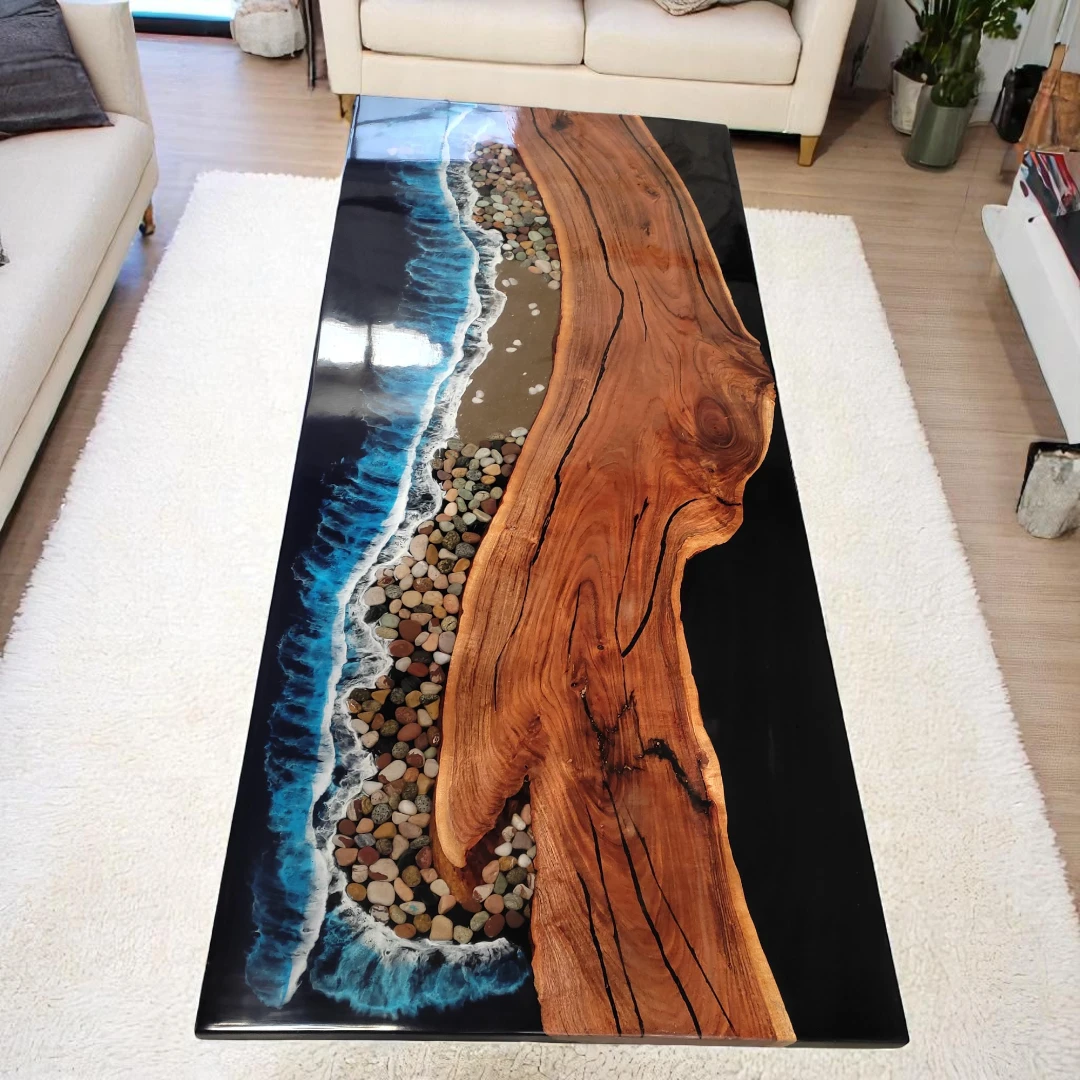 Amazing Ocean Wave-Inspired Epoxy Resin Tables : Unique Special Order 